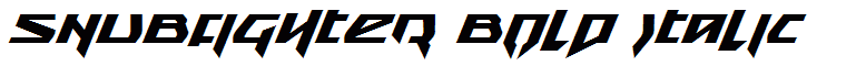 Snubfighter Bold Italic