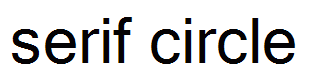 serif circle