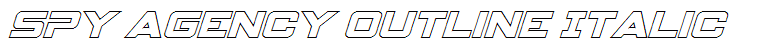 Spy Agency Outline Italic