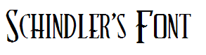 Schindler’s Font