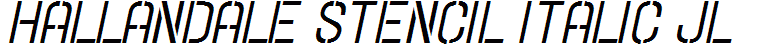 Hallandale Stencil Italic JL