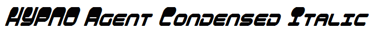 HYPNO Agent Condensed Italic