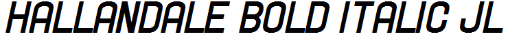 Hallandale Bold Italic JL