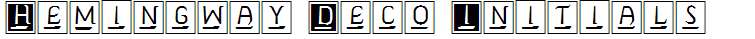 Hemingway Deco Initials