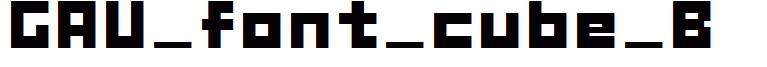 GAU_font_cube_B