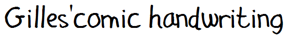 Gilles'comic handwriting