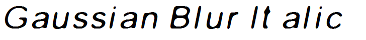 Gaussian Blur Italic