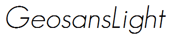 GeosansLight