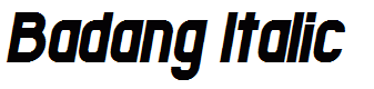 Badang Italic