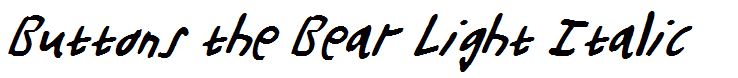 Buttons the Bear Light Italic
