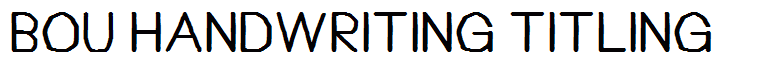 Bou Handwriting Titling