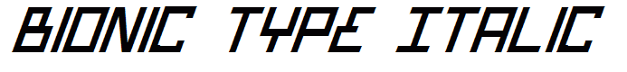 Bionic Type Italic
