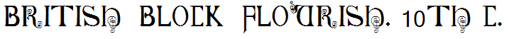 British Block Flourish, 10th c.