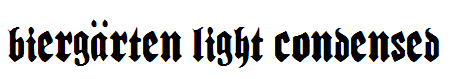 Bierg?rten Light Condensed