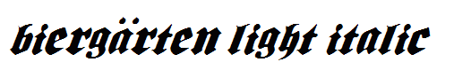 Bierg?rten Light Italic