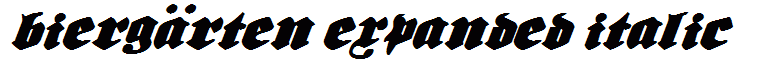 Bierg?rten Expanded Italic