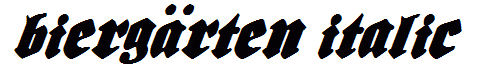 Bierg?rten Italic