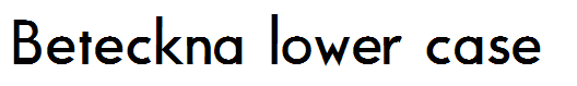 Beteckna lower case