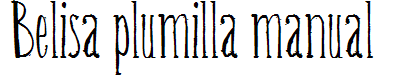Belisa plumilla manual