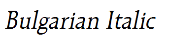 Bulgarian Italic