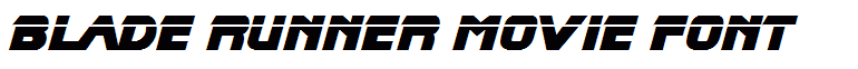 Blade Runner Movie Font