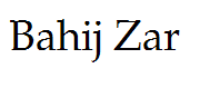 Bahij Zar