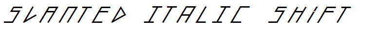 slanted ITALIC shift