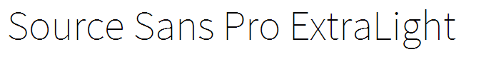 Source Sans Pro ExtraLight