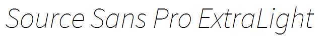 Source Sans Pro ExtraLight
