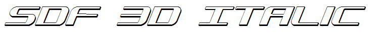 SDF 3D Italic