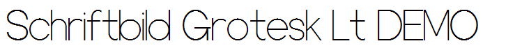 Schriftbild Grotesk Lt DEMO