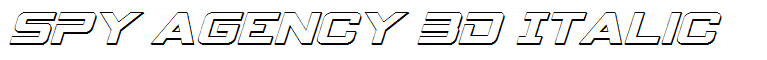 Spy Agency 3D Italic