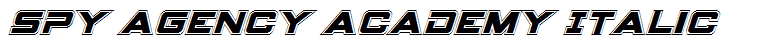 Spy Agency Academy Italic