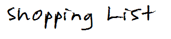 Shopping List