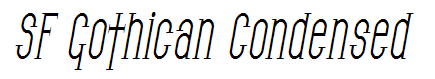 SF Gothican Condensed