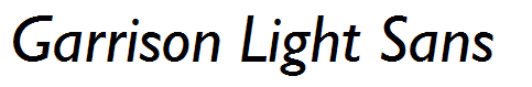 Garrison Light Sans