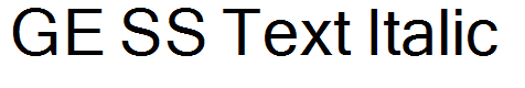 GE SS Text Italic
