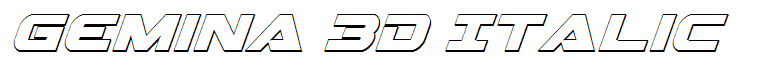 Gemina 3D Italic