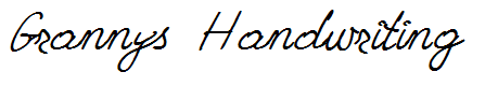 Grannys Handwriting