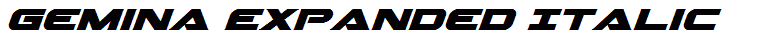 Gemina Expanded Italic