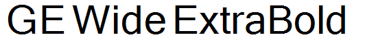 GE Wide ExtraBold