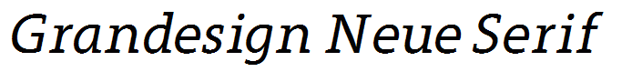 Grandesign Neue Serif