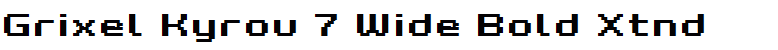 Grixel Kyrou 7 Wide Bold Xtnd