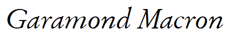 Garamond Macron