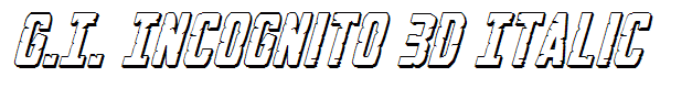 G.I. Incognito 3D Italic