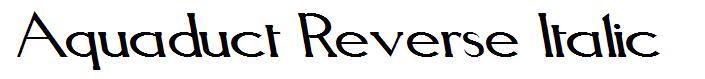 Aquaduct Reverse Italic