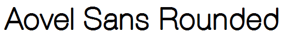 Aovel Sans Rounded