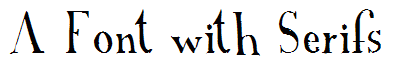 A Font with Serifs