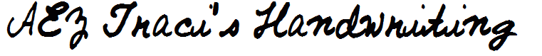 AEZ Traci's Handwriting