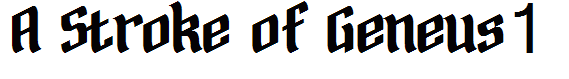 A Stroke of Geneus1